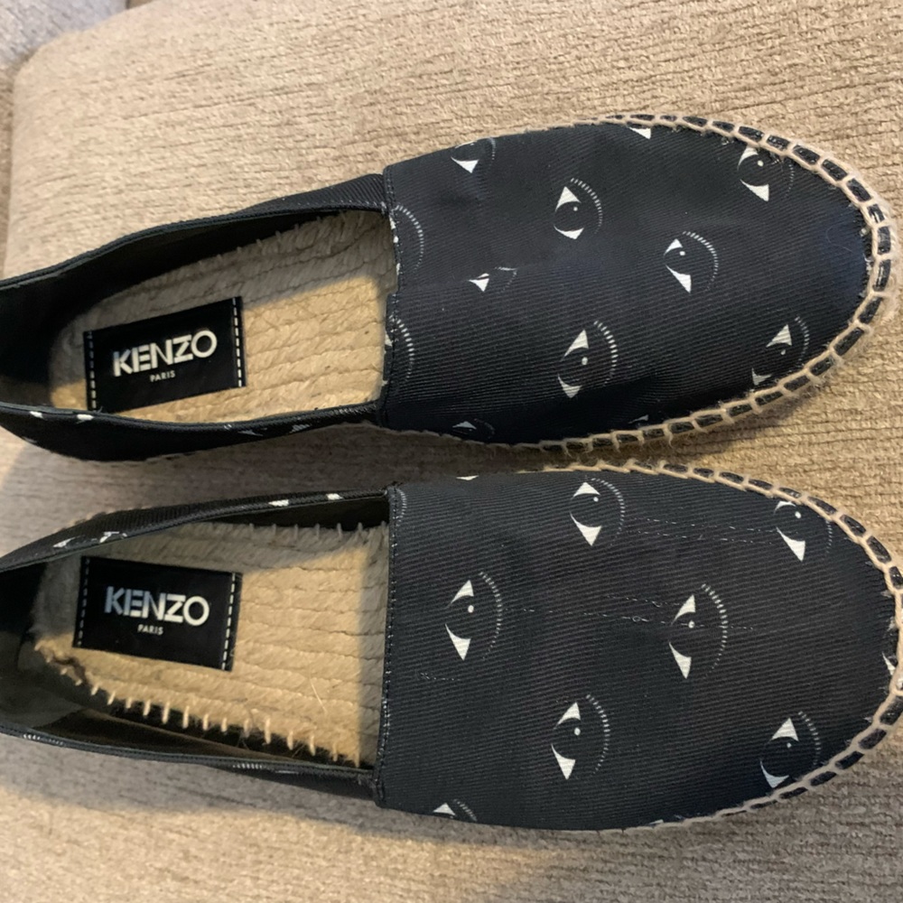 KENZO Evil eye espadrilles in black